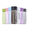480ml luxury bottle bpa free plastic water bottle square with custom printing