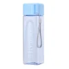 480ml luxury bottle bpa free plastic water bottle square with custom printing