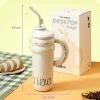 1300ML Cloud Shape Double Wall Flask Insulated Water Bottles Straw 43oz