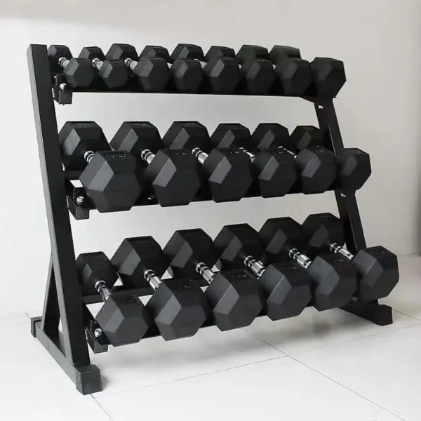 Hot Sale Factory Supplied Professional Dumbbell Weights Rubber Hex Dumbbells