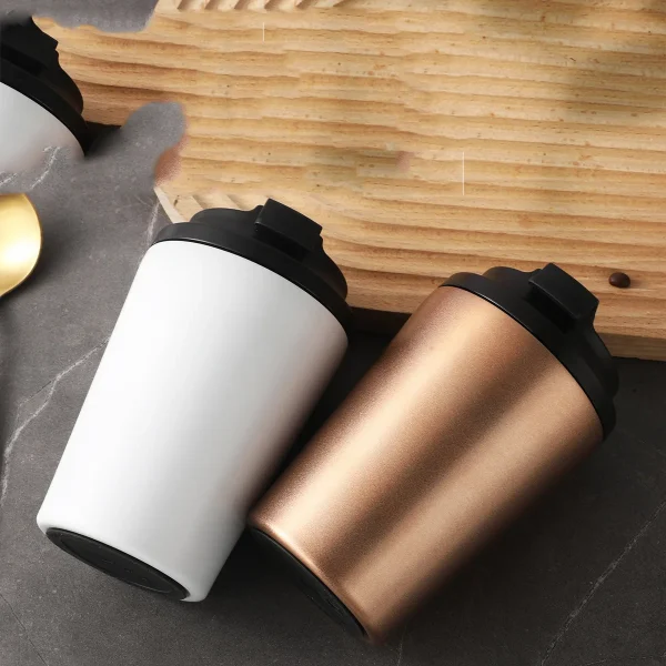 H0e9fb52a778a4b5fa8d1d4626d8461c7d.webp Custom water bottle double wall Insulated stainless steel travel coffee camper mug with press lid tumblers