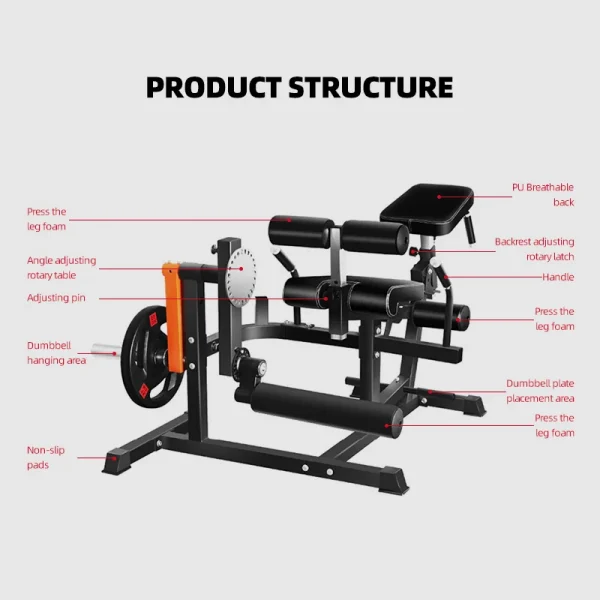 Home commercial gym leg press 45 degree hack squat vertical leg press curl extension machine strength training machine