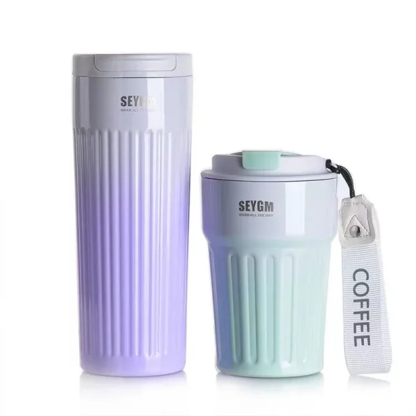 400ml Direct Drink Vacuum Insulation Tumbler Portable Cups Stainless Steel Coffee Mug