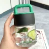 Custom Logo Mini Storage lid Glass Water Bottle Portable Water Flask With Handle