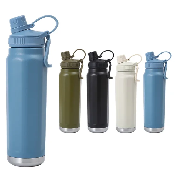 720ml Stainless Steel Vacuum Insulated Water Bottle Hiking Flask With Handle