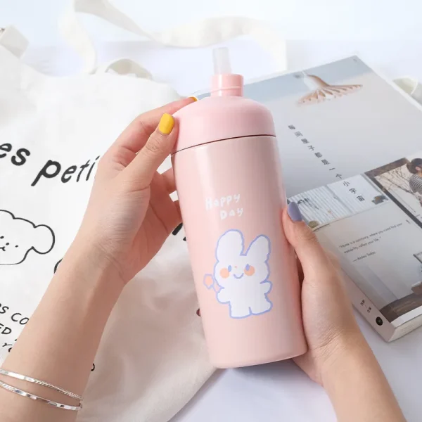 Lovely creative new large capacity stainless steel thermos cup