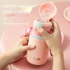 Outdoor portable insulated stainless steel cute thermos water bottle with straw