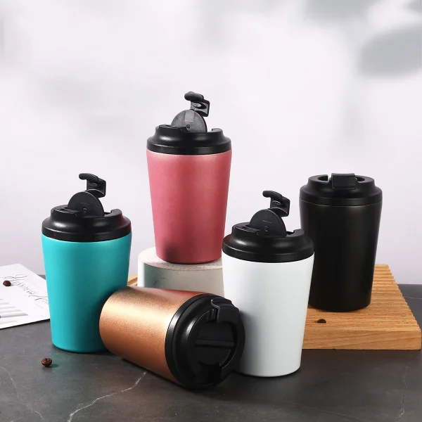 H26fc52e4f54f46a69a9a582720c98d86U.webp Custom water bottle double wall Insulated stainless steel travel coffee camper mug with press lid tumblers