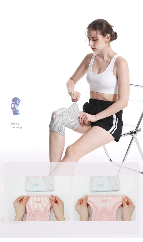 Professional 3D knitting dance elastic silicone non-slip compression knee pads