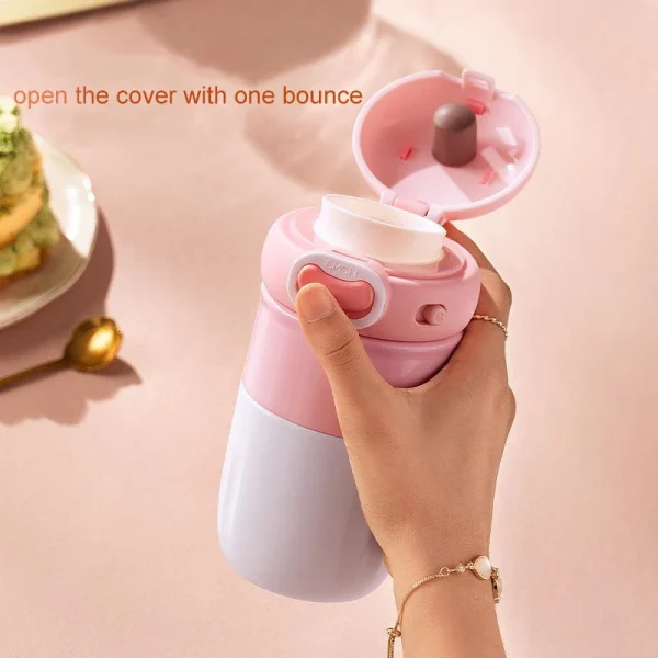 Reusable Double Wall Insulated Travel Mug with Lid Coffee Cup