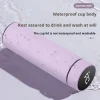 Intelligent temperature digital insulated water bottle Replaceable battery New custom smart Stainless steel vacuum water bottle