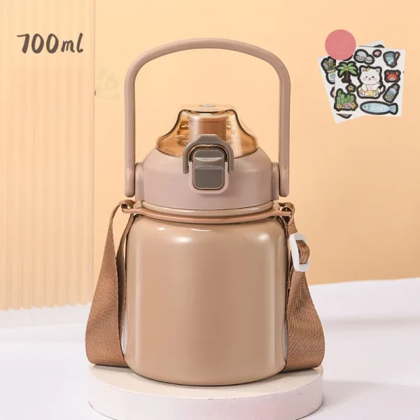 Wholesale 700ml Large Capacity Cup Children Stainless Steel Vacuum Tumbler with Lids and Straws Outdoors Water Bottle