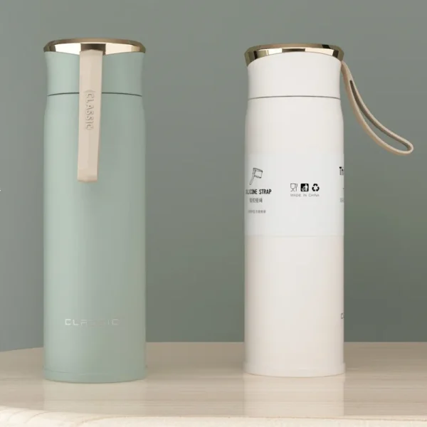 H3c7636f8aa40466186809899fa1e8177M.webp 450mL 304 Stainless Steel Lid Office Coffee Termos Vacuum Flasks Thermos Insulated Hot Water Bottle With Handle