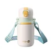 Outdoor portable insulated stainless steel cute thermos water bottle with straw
