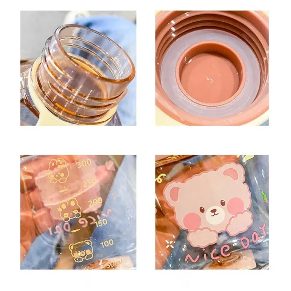 Customized 650ml Creative Water Cup Direct Drinking Portable Outdoor Water Bottle Cartoon Children's Plastic Cup