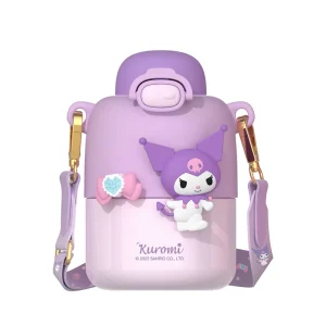 Children's thermos cup food grade cute straw water bottle stainless steel insulated tumbler