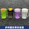 Custom 500ML Double Drinking Coffee Mug Portable Straw Plastic Cup