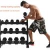 3 Tier Dumbbell Rack Multilevel Weight Storage Organizer for Home Gym Dumbbell Stand