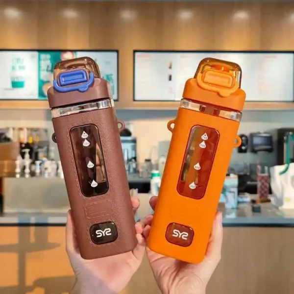 700ml water bottle custom logo eco-friendly plastic cup water bottles with straw