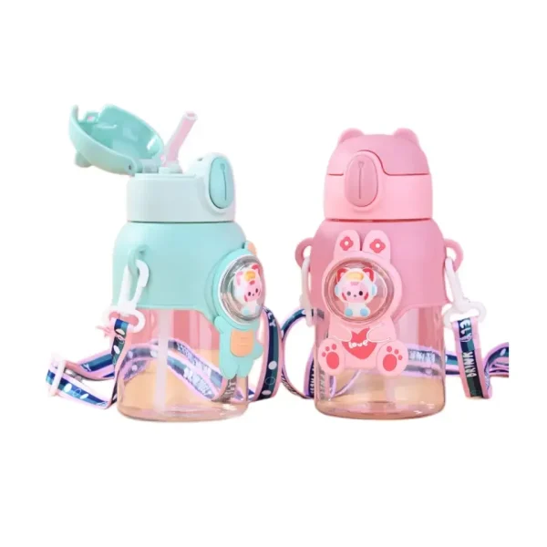 Cheap Bpa Free Factory Child School Kawaii Cute Animal Girls Kids Plastic Water Bottle With Handle