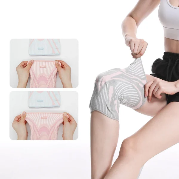 Professional 3D knitting dance elastic silicone non-slip compression knee pads