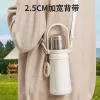 Outdoor sports travel custom portable double wall vacuum flask stainless steel insulated thermal water bottle with handle