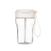 Custom 500ML Double Drinking Coffee Mug Portable Straw Plastic Cup