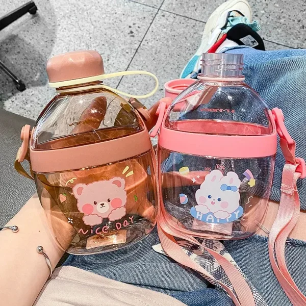 Customized 650ml Creative Water Cup Direct Drinking Portable Outdoor Water Bottle Cartoon Children's Plastic Cup