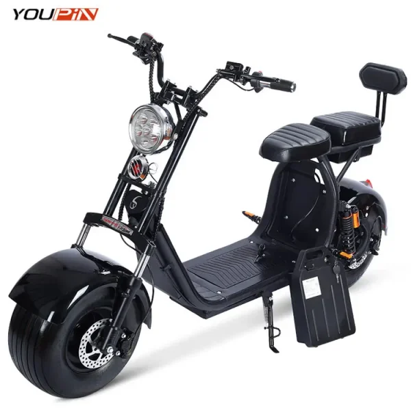 Motor electric scooter 60V 1500W 2000W removable double battery fat tire electric scooter with storage box