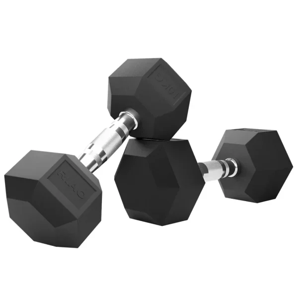 Hot Sale Factory Supplied Professional Dumbbell Weights Rubber Hex Dumbbells