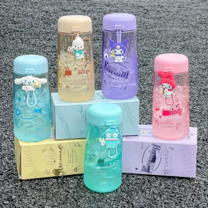 Cartoon plastic summer anime kids gifts portable 350ml water cup