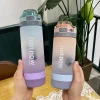 Custom Logo 600ml Colorful Plastic Straw Cup Portable Sports Water Bottle