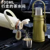 Outdoor sports travel custom portable double wall vacuum flask stainless steel insulated thermal water bottle with handle
