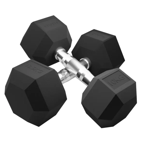 Hot Sale Factory Supplied Professional Dumbbell Weights Rubber Hex Dumbbells