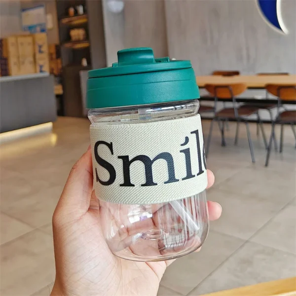 Plastic tumblers cups reusable travel coffee mug plastic cups with lids and straws