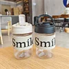 Plastic tumblers cups reusable travel coffee mug plastic cups with lids and straws