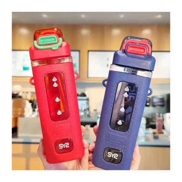 700ml water bottle custom logo eco-friendly plastic cup water bottles with straw