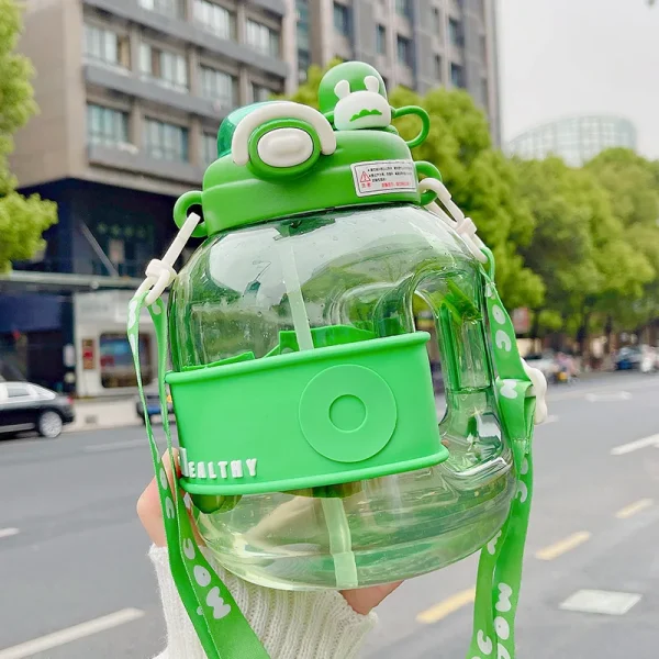 Large Capacity Straw Water Bottles Summer Outdoor Fun Plastic Cups For Children Portable Sport Water Cup