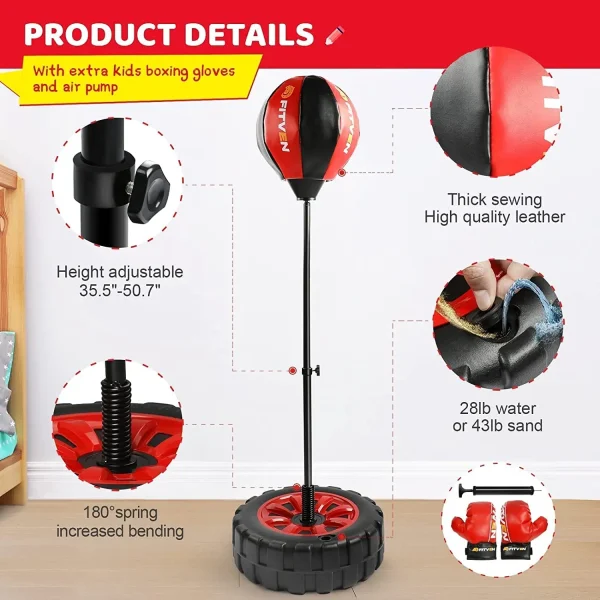 Adjustable Punching Speed Bag For Kids With Boxing Kids Boxing Set