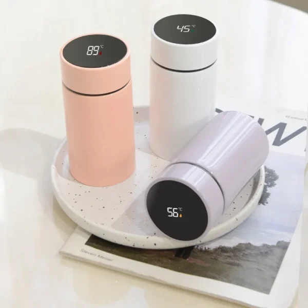Cute 304 stainless steel thermos cup mini capacity intelligent temperature display thermos bottle