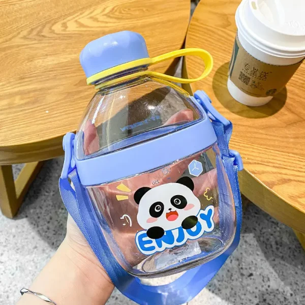 Customized 650ml Creative Water Cup Direct Drinking Portable Outdoor Water Bottle Cartoon Children's Plastic Cup