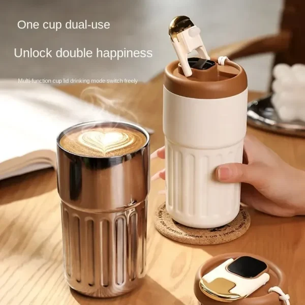 450ml 316 Stainless Steel Smart Insulation Coffee Mug Portable keeps Cold And Heat LED Temperature Display Leakproof Vacuum Mug