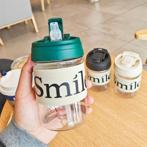 Plastic tumblers cups reusable travel coffee mug plastic cups with lids and straws