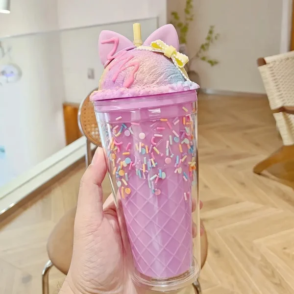 Colorful Plastic Cup Plastic Water Cups With Lids And Straws