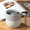 New Design 304 Stainless Steel Vacuum Thermos Cup Milk Coffee Mug Insulated Water Bottle with Handle and Lid