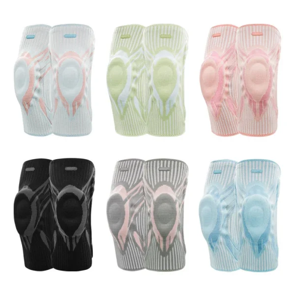Professional 3D knitting dance elastic silicone non-slip compression knee pads