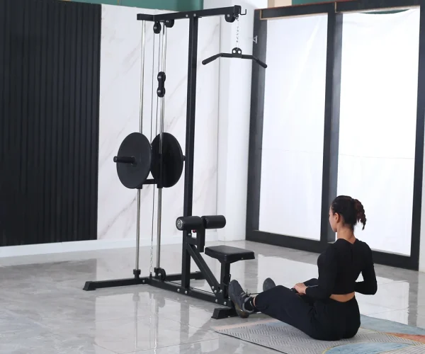 Adjustable Wall Mount Cable Station Fitness Lat Pull Down Machine Dual Pulley System Pull Down