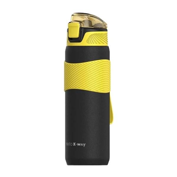 Double Drinking Mouth Thermal Insulated Bottle Large Capacity Portable Stainless Steel Cup with Straw