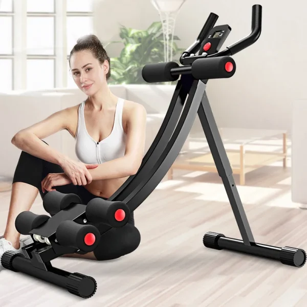 Fitness Equipment Waist Machine Exercise Muscle Trainer Device Folding Roller Abdominal Machine