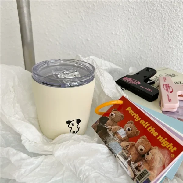 Coffee Cups with Lid Leak-proof Recyclable Eco-friendly Sustainable Iced Cold Travel Mug Tumbler Stainless Steel